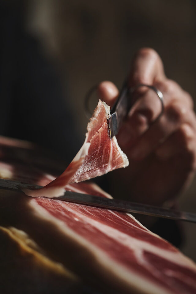 iberian ham slice